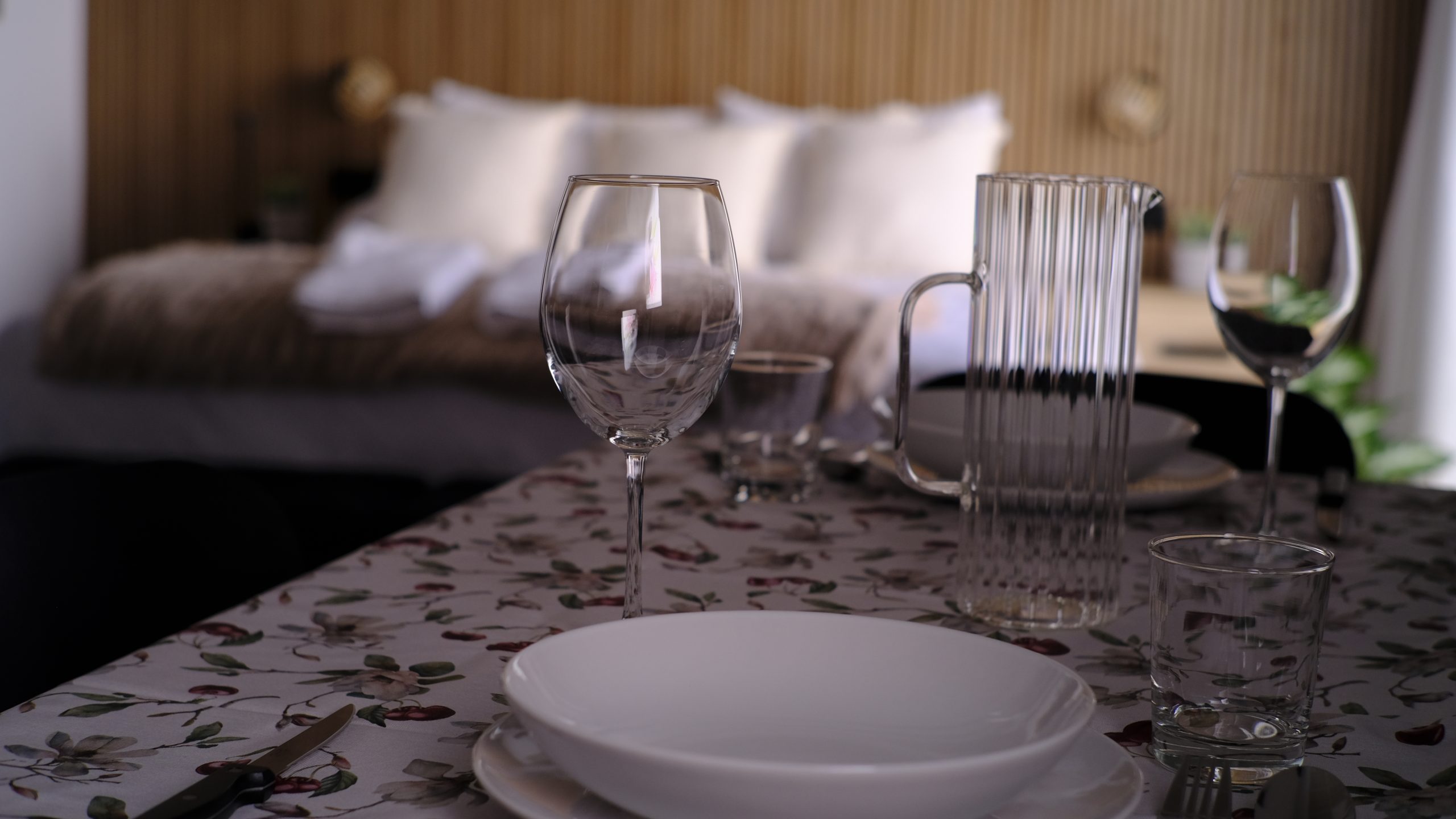 mesa de cocina vestida